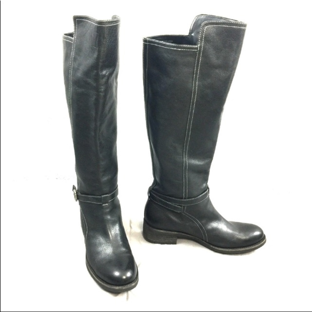 Franco Sarto black leather riding boots